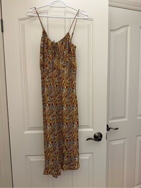 Wilfred Mustard Floral Maxi Slip Dress